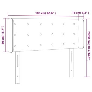 Κεφαλάρι με Πτερύγια Σκούρο Καφέ 103x16x78/88 εκ. Υφασμάτινο