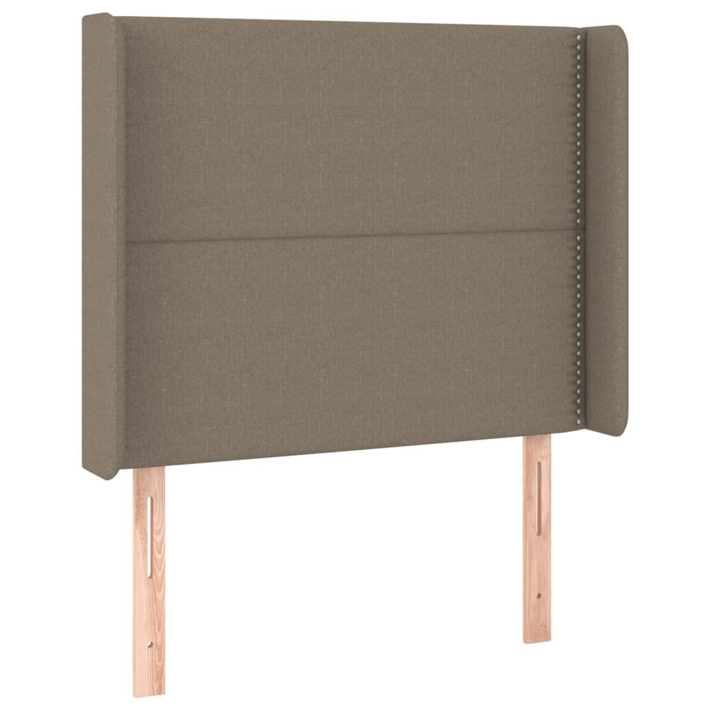 Κεφαλάρι με Πτερύγια Taupe 83x16x118/128 εκ. Υφασμάτινο