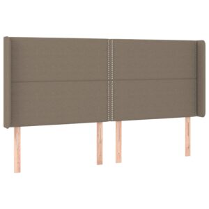 Κεφαλάρι με Πτερύγια Taupe 203x16x118/128 εκ. Υφασμάτινο