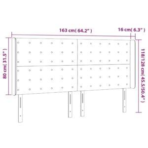 Κεφαλάρι με Πτερύγια Καπουτσίνο 163x16x118/128 εκ. Συνθ. Δέρμα