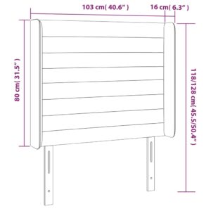 Κεφαλάρι με Πτερύγια Πράσινο 103x16x118/128 εκ. Υφασμάτινο