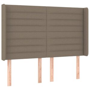 Κεφαλάρι με Πτερύγια Taupe 147x16x118/128 εκ. Υφασμάτινο