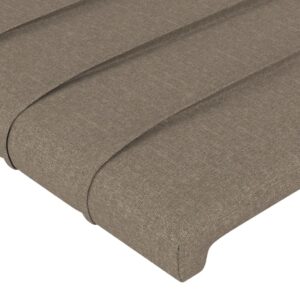 Κεφαλάρι με Πτερύγια Taupe 147x16x118/128 εκ. Υφασμάτινο