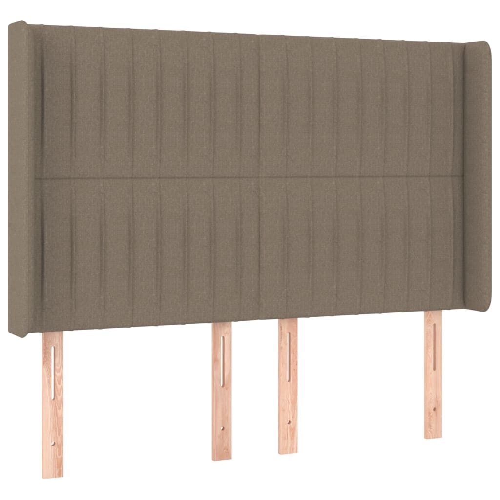 Κεφαλάρι με Πτερύγια Taupe 147x16x118/128 εκ. Υφασμάτινο