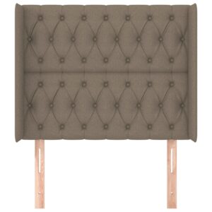 Κεφαλάρι με Πτερύγια Taupe 103x16x118/128 εκ. Υφασμάτινο