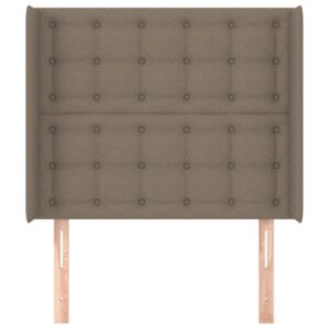 Κεφαλάρι με Πτερύγια Taupe 103x16x118/128 εκ. Υφασμάτινο