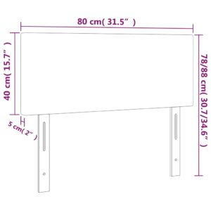 Κεφαλάρι Κρεβατιού LED Σκούρο Γκρι 80x5x78/88 εκ. Υφασμάτινο