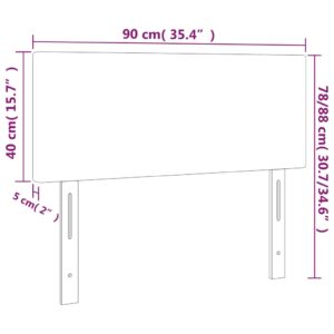 Κεφαλάρι Κρεβατιού LED Πράσινο 90x5x78/88 εκ. Υφασμάτινο