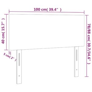 Κεφαλάρι Κρεβατιού LED Σκούρο Καφέ 100x5x78/88 εκ. Υφασμάτινο