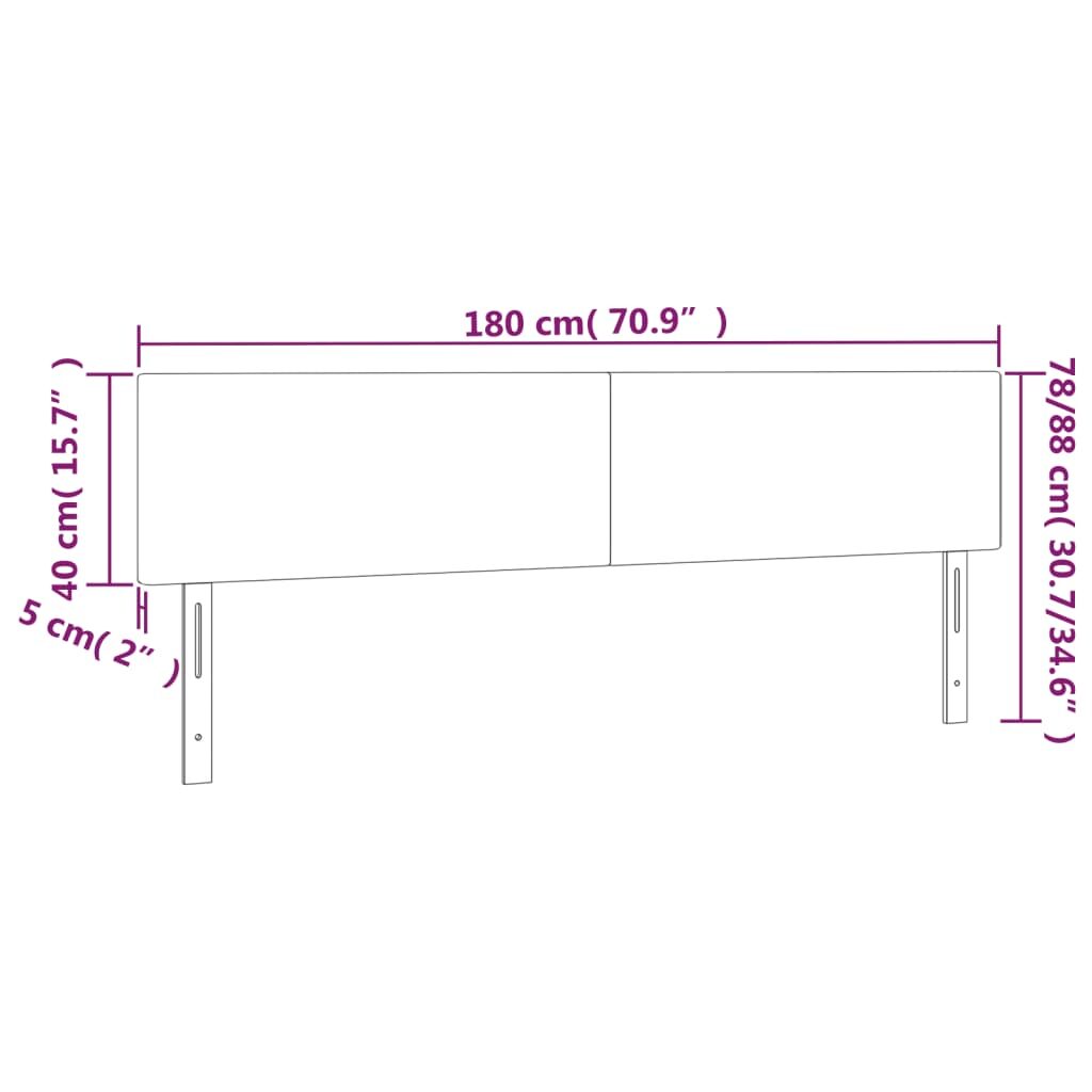 Κεφαλάρι Κρεβατιού LED Μαύρο 180x5x78/88 εκ. Υφασμάτινο