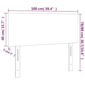 Κεφαλάρι Κρεβατιού LED Κρεμ 100x5x78/88 εκ. από Συνθετικό Δέρμα