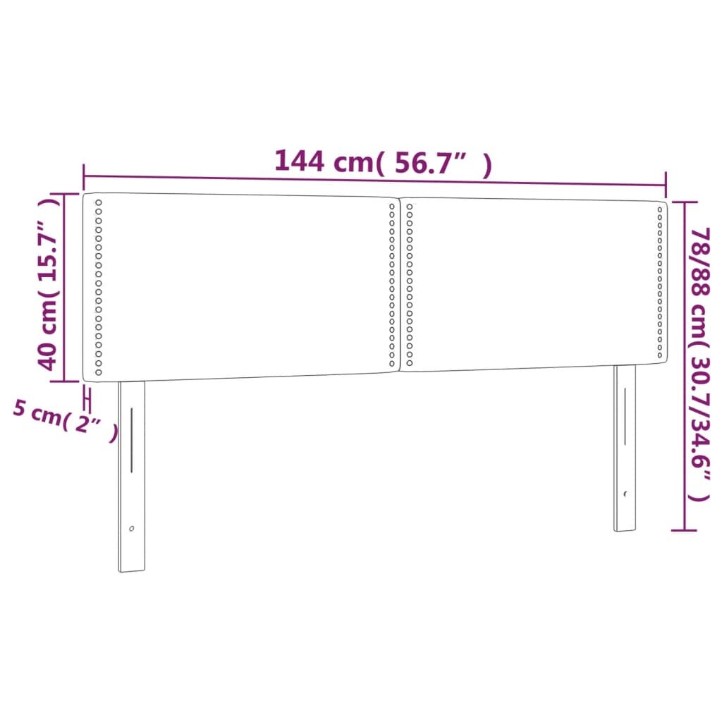 Κεφαλάρι Κρεβατιού LED Πράσινο 144x5x78/88 εκ. Υφασμάτινο