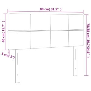 Κεφαλάρι Κρεβατιού LED Μπλε 80 x 5 x 78/88 εκ. Υφασμάτινο