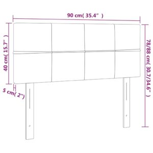 Κεφαλάρι Κρεβατιού LED Taupe 90x5x78/88 εκ. Υφασμάτινο