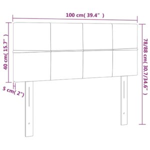 Κεφαλάρι Κρεβατιού LED Ροζ 100x5x78/88 εκ. Βελούδινο