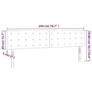 Κεφαλάρι Κρεβατιού LED Καφέ 200x5x78/88 εκ. από Συνθετικό Δέρμα