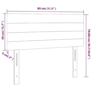 Κεφαλάρι Κρεβατιού LED Πράσινο 80 x 5 x 78/88 εκ. Υφασμάτινο