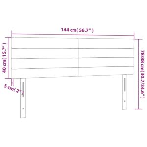 Κεφαλάρι Κρεβατιού LED Πράσινο 144x5x78/88 εκ. Υφασμάτινο