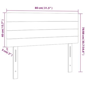 Κεφαλάρι Κρεβατιού LED Σκούρο Γκρι 80x5x78/88 εκ. Βελούδινο