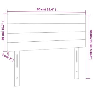 Κεφαλάρι Κρεβατιού LED Μαύρο 90x5x78/88 εκ. Βελούδινο