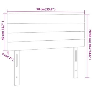 Κεφαλάρι Κρεβατιού LED Ροζ 90x5x78/88 εκ. Βελούδινο