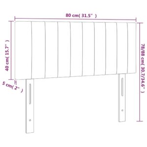 Κεφαλάρι Κρεβατιού LED Taupe 80 x 5 x 78/88 εκ. Υφασμάτινο