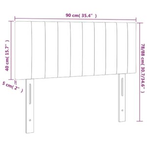 Κεφαλάρι Κρεβατιού LED Taupe 90x5x78/88 εκ. Υφασμάτινο