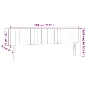 Κεφαλάρι Κρεβατιού LED Πράσινο 180x5x78/88 εκ. Υφασμάτινο