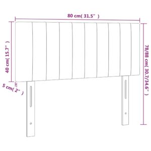 Κεφαλάρι Κρεβατιού LED Σκούρο Γκρι 80x5x78/88 εκ. Βελούδινο