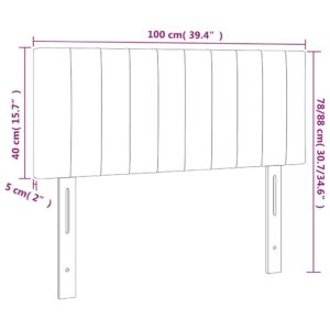 Κεφαλάρι Κρεβατιού LED Σκούρο Πράσινο 100x5x78/88 εκ. Βελούδινο