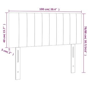 Κεφαλάρι Κρεβατιού LED Ροζ 100x5x78/88 εκ. Βελούδινο