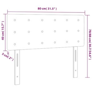 Κεφαλάρι Κρεβατιού LED Σκούρο Γκρι 80x5x78/88 εκ. Υφασμάτινο