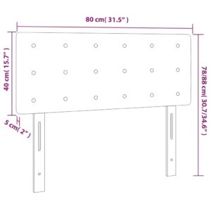 Κεφαλάρι Κρεβατιού LED Κρεμ 80 x 5 x 78/88 εκ. Υφασμάτινο