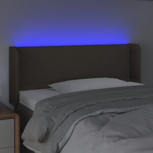 Κεφαλάρι Κρεβατιού LED Taupe 103x16x78/88 εκ. Υφασμάτινο