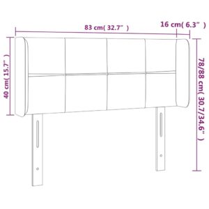 Κεφαλάρι Κρεβατιού LED Ροζ 83x16x78/88 εκ. Βελούδινο