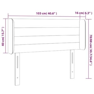 Κεφαλάρι Κρεβατιού LED Πράσινο 103x16x78/88 εκ. Υφασμάτινο