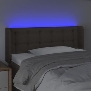 Κεφαλάρι Κρεβατιού LED Taupe 103x16x78/88 εκ. Υφασμάτινο