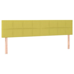 Κρεβάτι Boxspring με Στρώμα Πράσινο 200x200 εκ. Υφασμάτινο