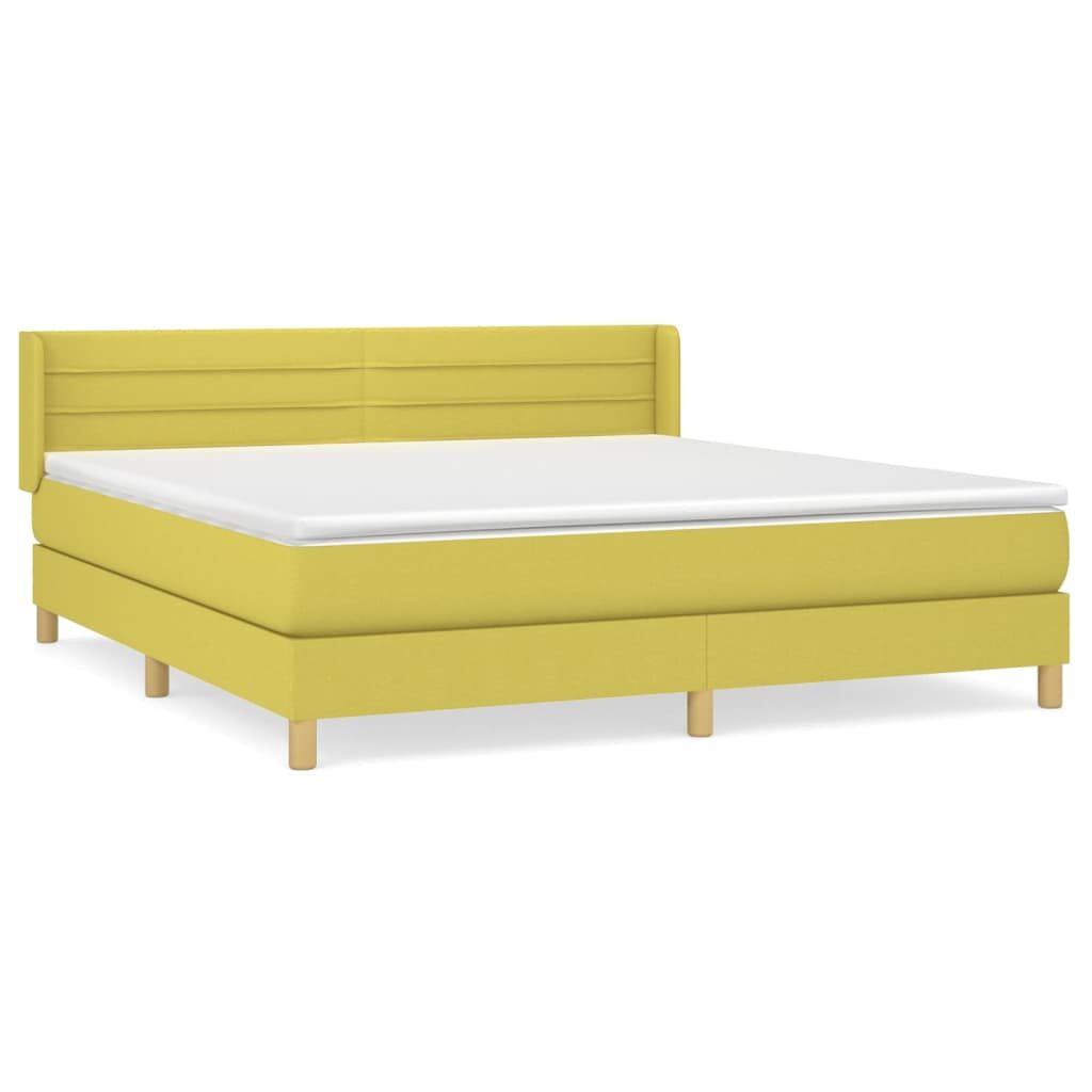 Κρεβάτι Boxspring με Στρώμα Πράσινο 160x200 εκ.Υφασμάτινο