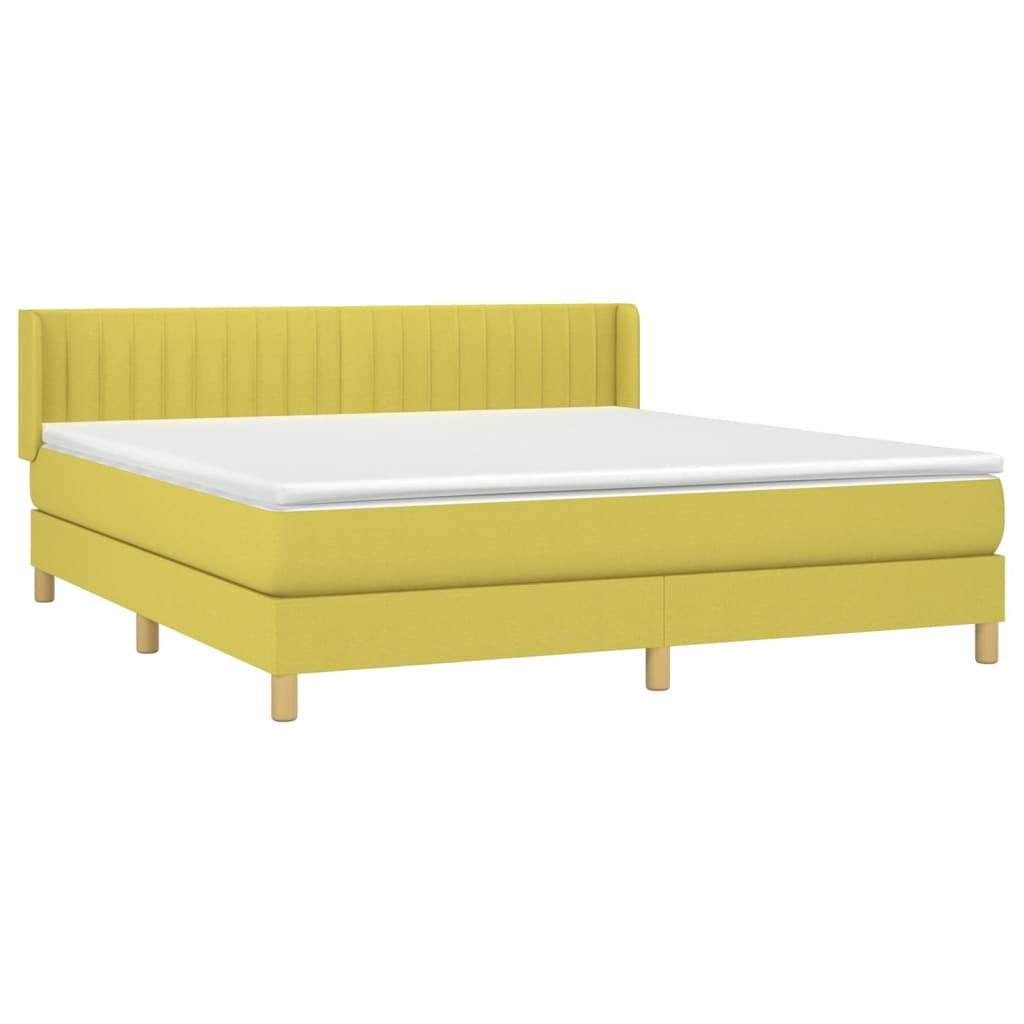 Κρεβάτι Boxspring με Στρώμα Πράσινο 160x200 εκ.Υφασμάτινο