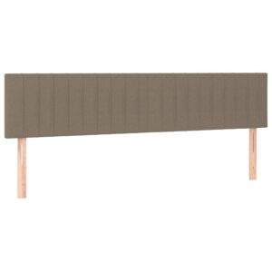 Κρεβάτι Boxspring με Στρώμα Taupe 200x200 εκ. Υφασμάτινο