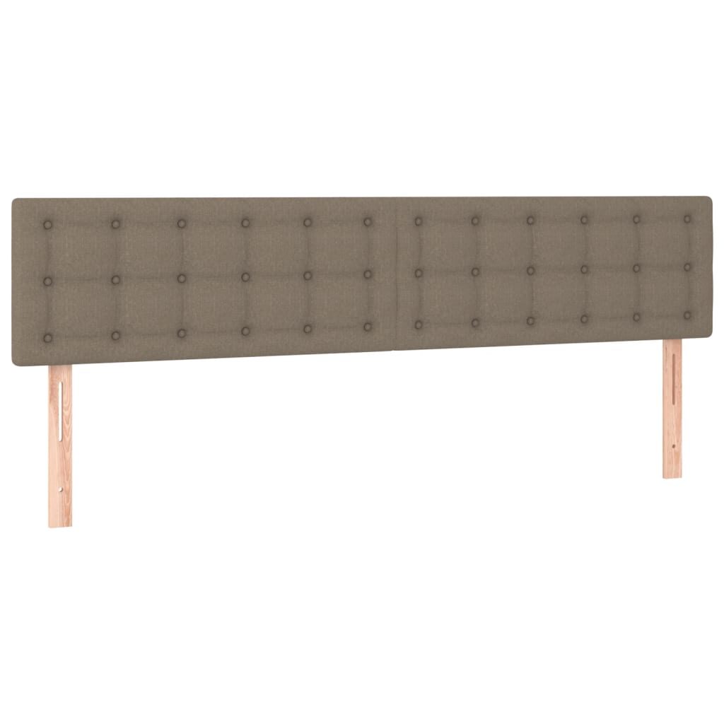 Κρεβάτι Boxspring με Στρώμα Taupe 200x200 εκ. Υφασμάτινο