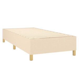 Κρεβάτι Boxspring με Στρώμα Κρεμ 90x200 εκ.Υφασμάτινο