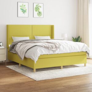 Κρεβάτι Boxspring με Στρώμα Πράσινο 160x200 εκ.Υφασμάτινο