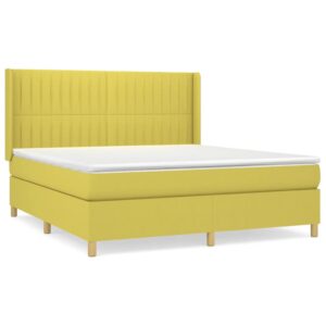 Κρεβάτι Boxspring με Στρώμα Πράσινο 160x200 εκ.Υφασμάτινο