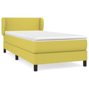 Κρεβάτι Boxspring με Στρώμα Πράσινο 80 x 200 εκ. Υφασμάτινο