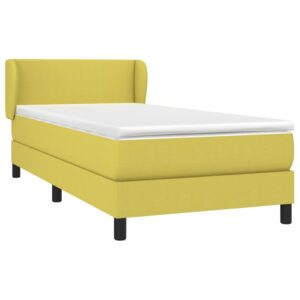 Κρεβάτι Boxspring με Στρώμα Πράσινο 80 x 200 εκ. Υφασμάτινο