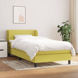 Κρεβάτι Boxspring με Στρώμα Πράσινο 80 x 200 εκ. Υφασμάτινο