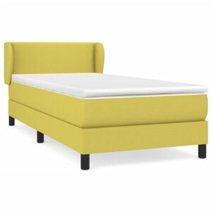 Κρεβάτι Boxspring με Στρώμα Πράσινο 80 x 200 εκ. Υφασμάτινο