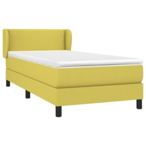 Κρεβάτι Boxspring με Στρώμα Πράσινο 80 x 200 εκ. Υφασμάτινο